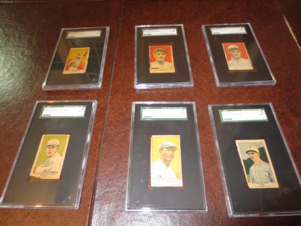 (6) 1920 W516-1  SGC Graded Authentic Baseball Cards Cooper, Bancroft, O'Connell, Nehf +