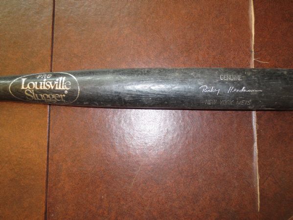 (2) New York Mets Baseball Bats: Rickey Henderson and 60's Mini