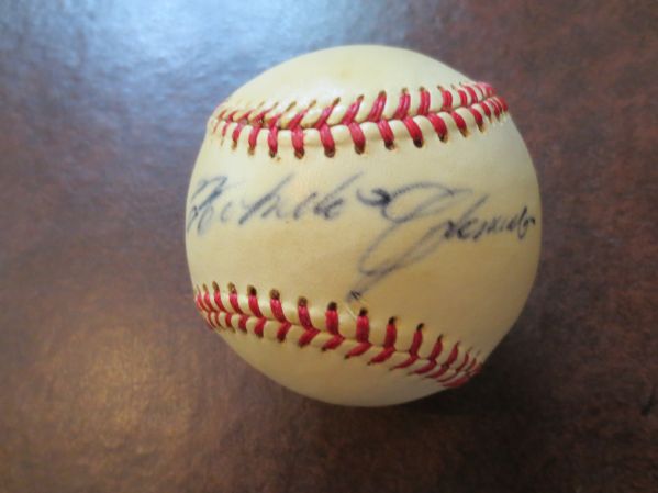 Autographed Roberto Clemente single signed baseball Pitt. Pirattes HOF Spence LOA  WOW