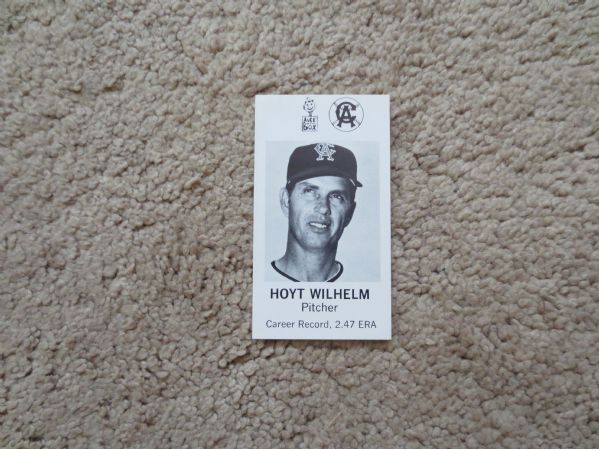 1971 Hoyt Wilhelm Jack in the Box card California Angels Hall of Fame