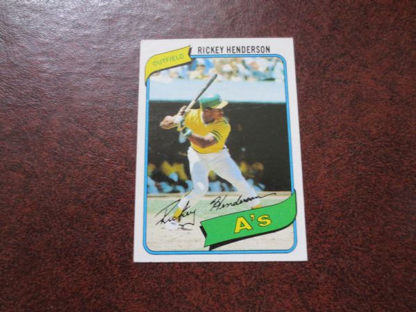 1980 Topps Rickey Henderson Rookie Oakland A's baseball card  #482 Key card in set