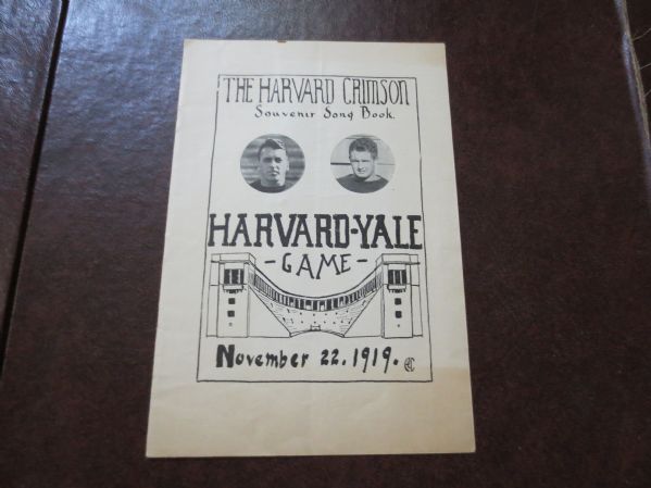 1919 Harvard-Yale Game Football Song Book National Champions Neat!