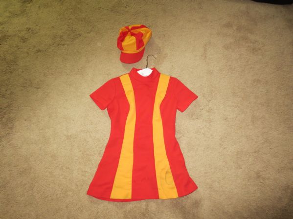 1970's Burger King Complete Ladies Uniform Dress and Hat   WOW!