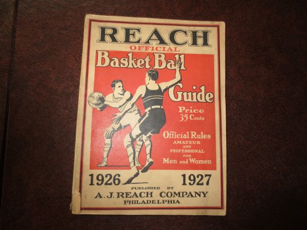 1926-27 Reach Official Basketball Guide ABL American Basketball League