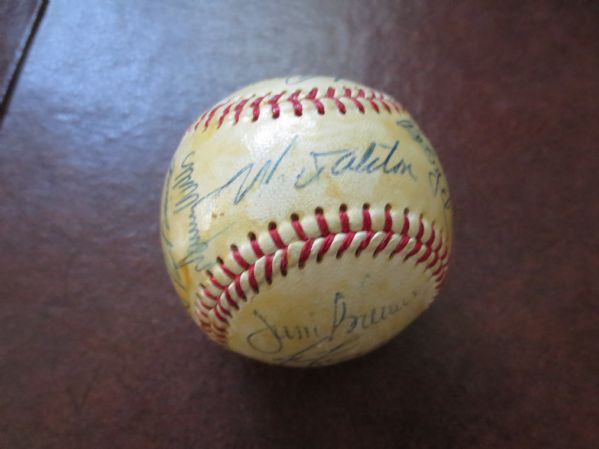 1966 Los Angeles Dodgers Team signed ball 21 signatures Drysdale, Sutton rookie, Wills, Davis