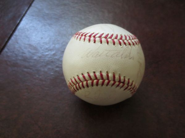 1965 Los Angeles Dodgers Team signed ball 10 signatures Koufax, Alston, Drysdale, Wills, +