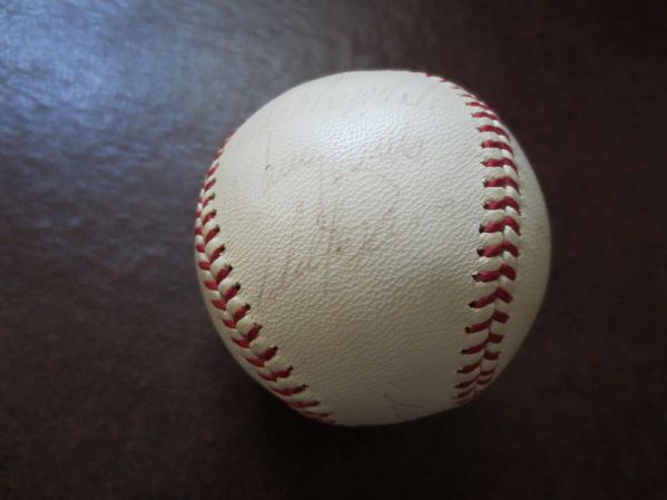 1965 Los Angeles Dodgers Team signed ball 10 signatures Koufax, Alston, Drysdale, Wills, +