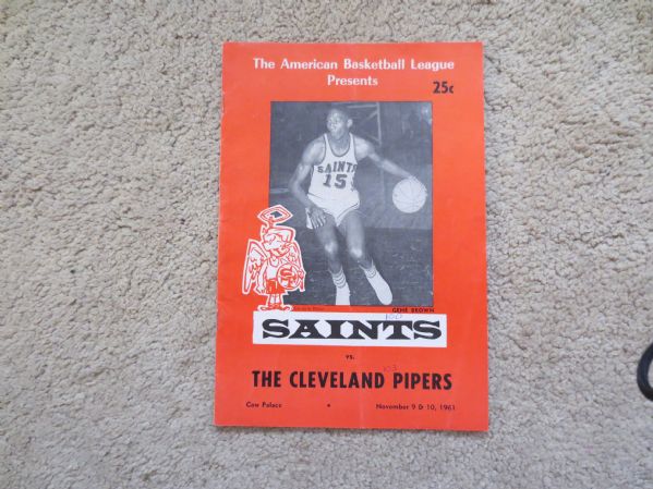 1961-62 ABL Basketball Program San Francisco Saints Abe Saperstein  RARE