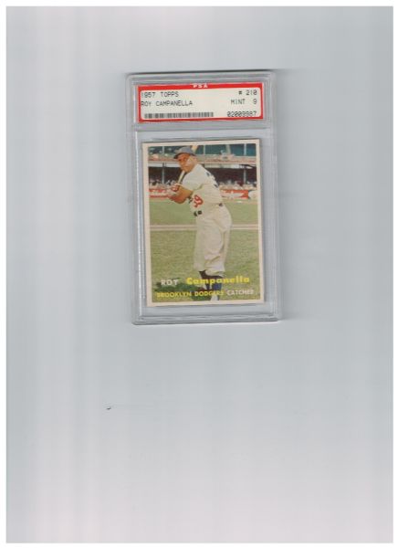 1957 Topps PSA 9 Roy Campanella MINT No Qualifiers #210  Hall of Fame WOW!