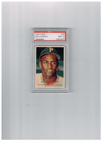 1957 Topps PSA 9 Roberto Clemente MINT No Qualifiers #76  Hall of Fame WOW!