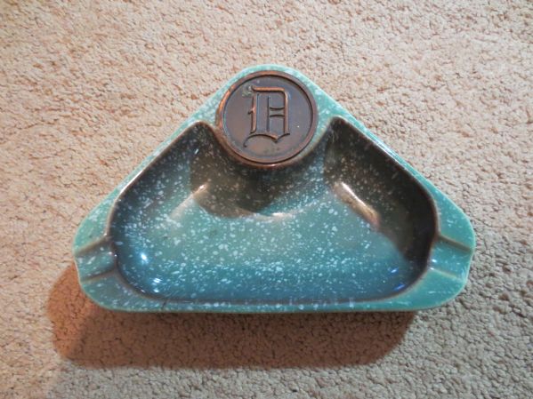 Circa 1930's? Detroit Tigers Ceramic Ashtray  unusual