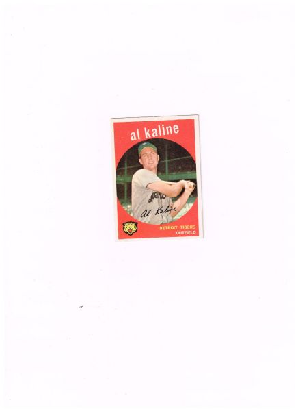 (3) 1959 Topps Baseball Cards Willie Mays #50, Al Kaline #360, Hank Aaron #380