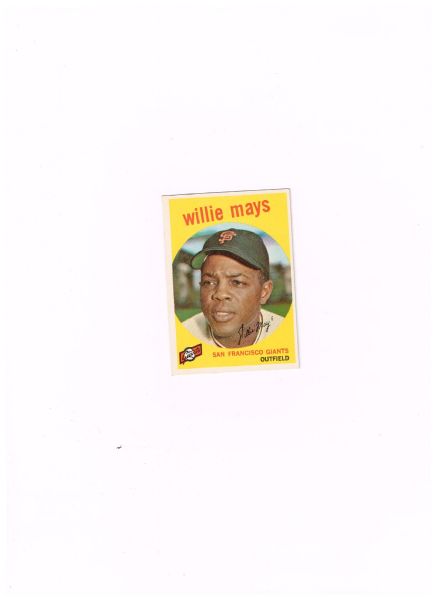 (2) 1959 Topps Baseball Cards Bob Clemente #478 and Willie Mays #50 