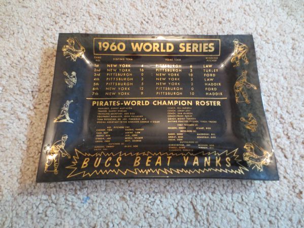 1960 Pittsburgh Pirates World Series ashtray  Clemente Mazeroski