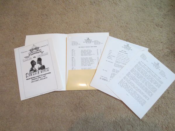 1987 Marvin Hagler vs. Sugar Ray Leonard World Championship Press Kit