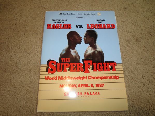 1987 Marvin Hagler vs. Sugar Ray Leonard World Championship Press Kit