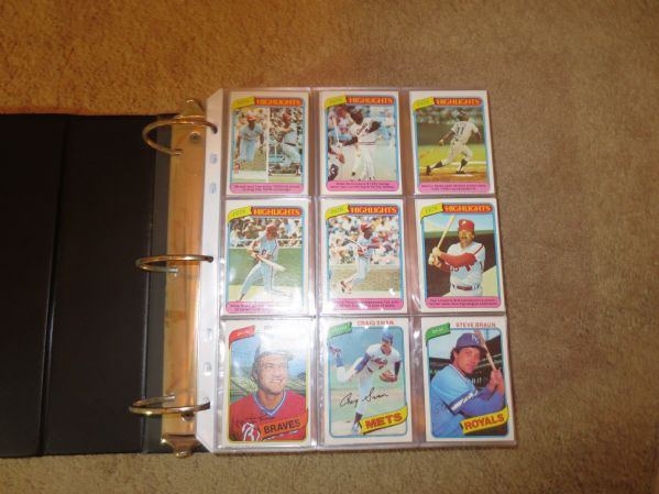 1980 Topps Baseball Complete Set   Near Mint-Mint  Henderson rookie PSA 8