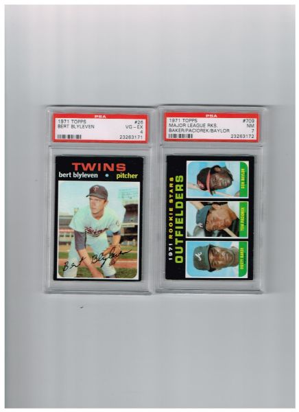 1971 Topps Baseball Complete Set near mint Baylor/Baker rookie PSA 7 near mint