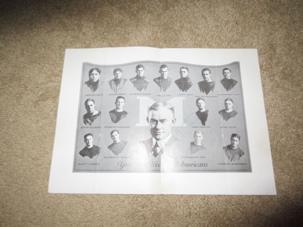 Fielding H. Yost Autographed 1927 Pamphlet Univ. Michigan College Football Hall of Fame WOW!