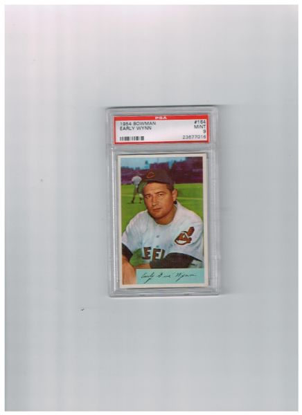 1954 Bowman Early Wynn PSA 9 No Qualifiers Baseball Card NONE HIGHER! #164 HOF