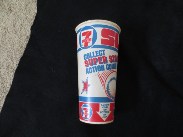 1980's 7-11 Slurpee Baseball Coin Promotional Advertising Cup  7