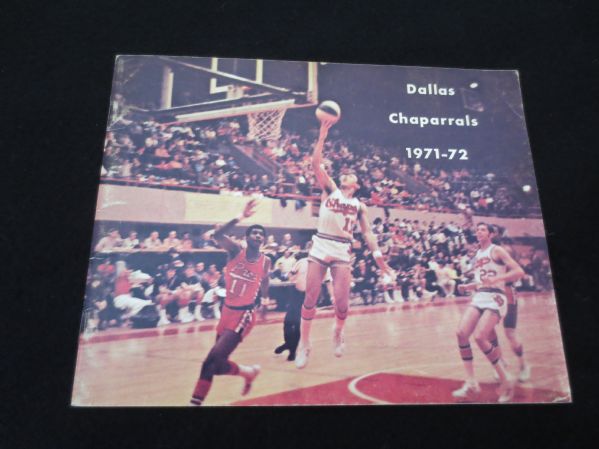 1971-72 Dallas Chaparrals ABA Basketball Media Guide 