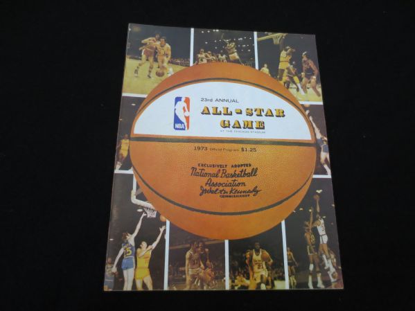 1973 NBA Basketball All Star Game Program Wilt Chamberlain, Jerry West, Kareem