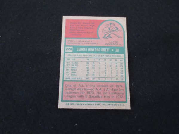 1975 Topps George Brett rookie baseball card #228 