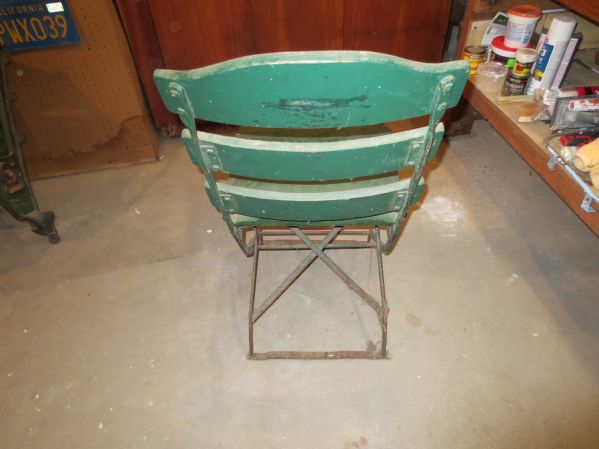 Original 1912 Tiger Stadium Folding Seat Chair Navin Field Briggs Stadium