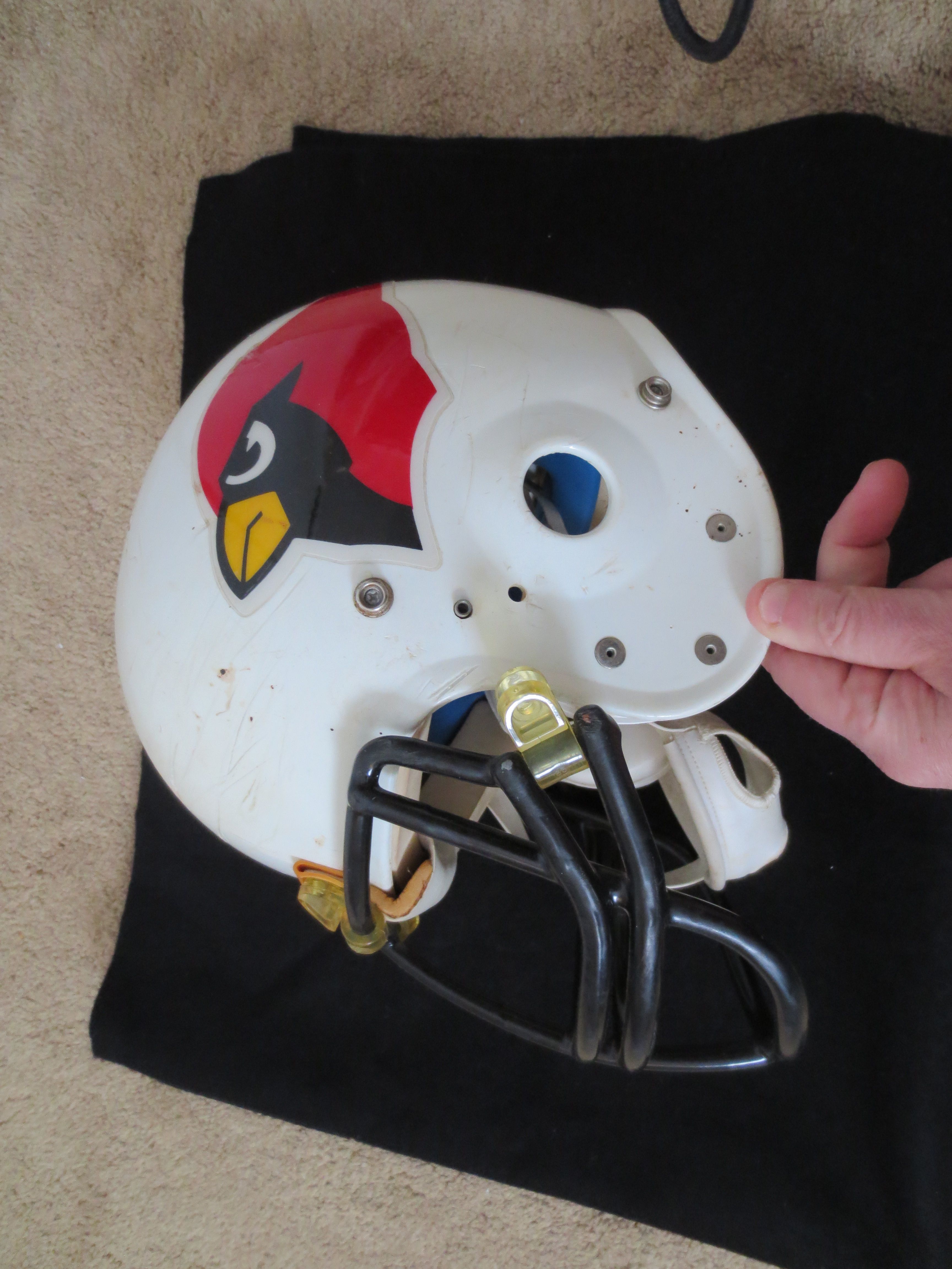 Lot Detail - Vintage St. Louis Cardinals Game Used? Football Helmet #71 BIKE