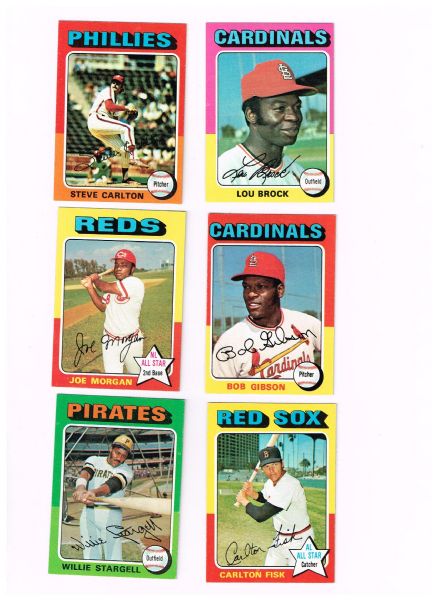 (39) 1975 Topps Hall of Famer Baseball Cards nmt-mt 