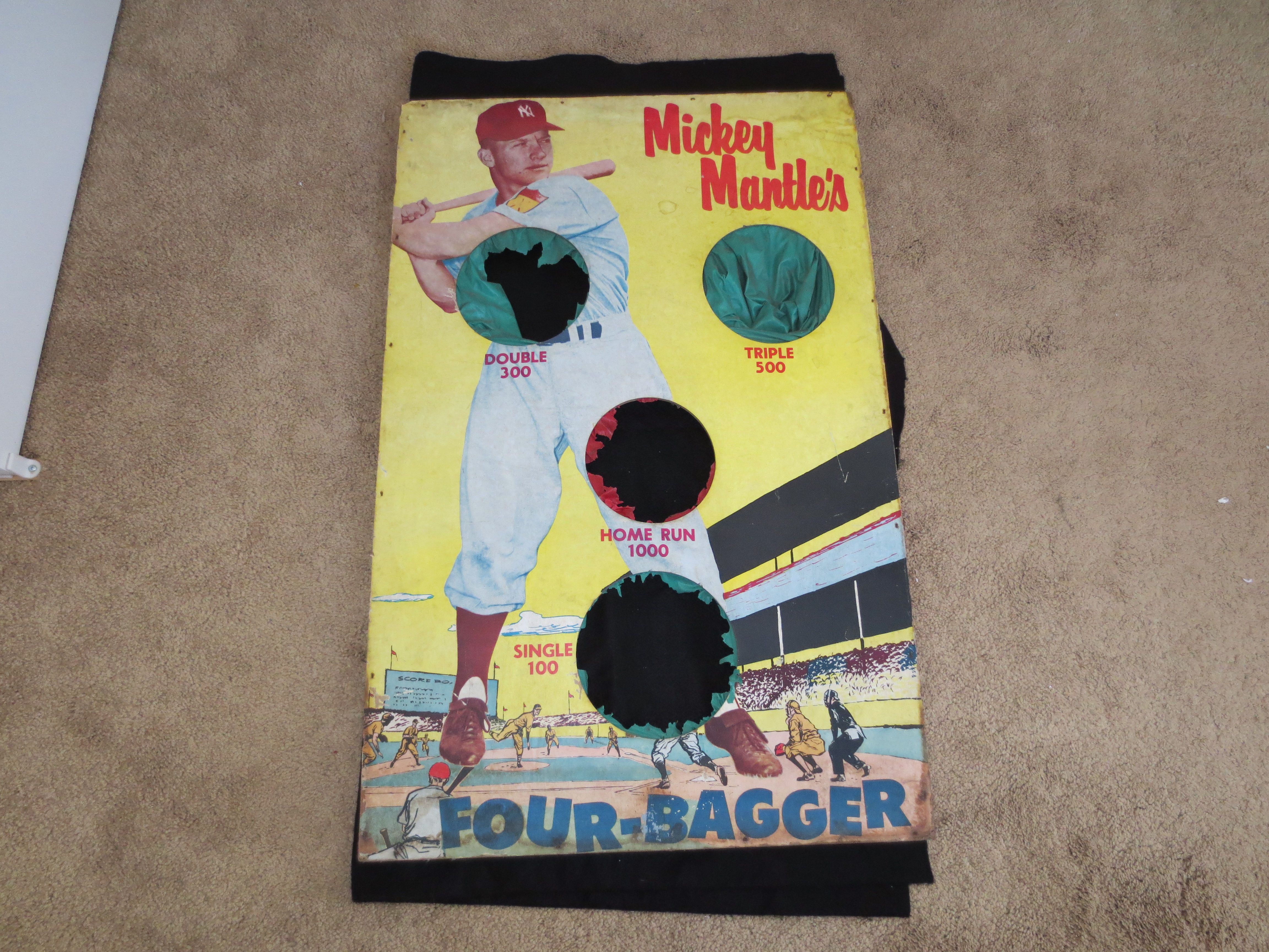 Lot Detail Mickey Mantle's FourBagger Wooden Target Game by Gardner