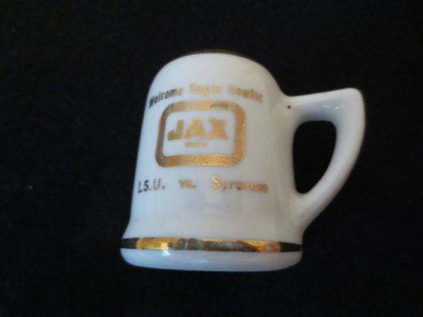 1965 Sugar Bowl Football Mug LSU vs. Syracuse  3 tall