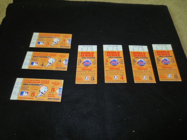 1973 World Series Games 3, 4, and 5 + NLCS Games 3, 4 , 5 ticket stubs PLUS