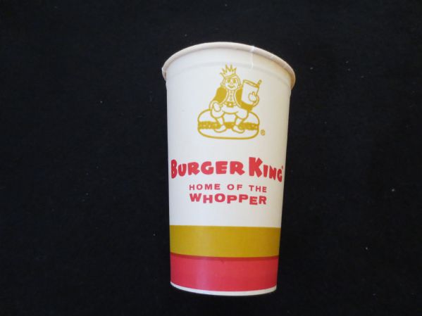 Circa 1950's Burger King Restaurant paper cup  RARE!