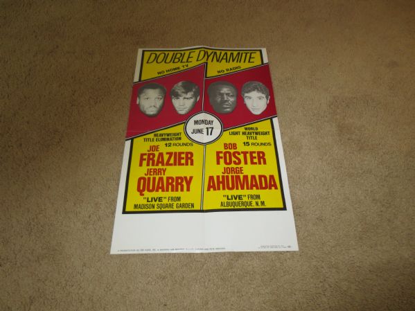 Joe Frazier vs. Jerry Quarry Closed Circuit Poster 20 x 13