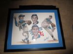 Sandy Koufax Autographed Litho with JSA Certification 24" x 32" George Desko