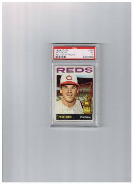 1965 Topps Pete Rose PSA 6 ex-mt PLUS 1964 Topps Pete Rose PSA 5 no qualifiers