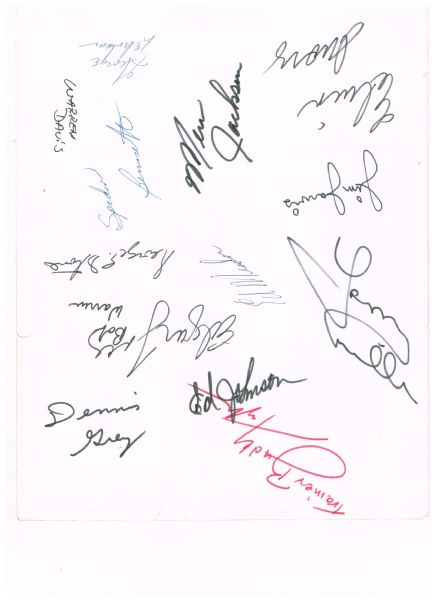 Autographed 1968-69 Los Angeles Stars ABA Team Photo 