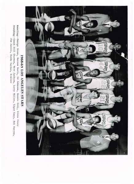 Autographed 1968-69 Los Angeles Stars ABA Team Photo 