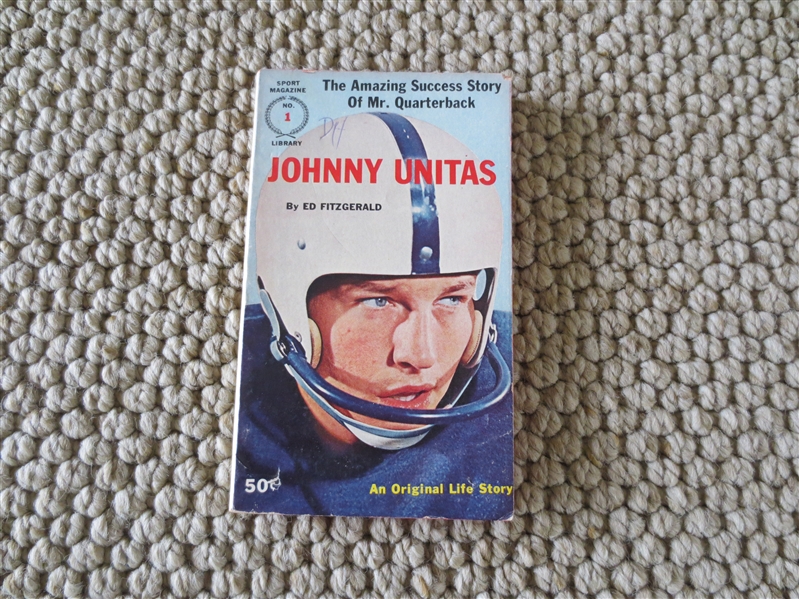 1961 Johnny Unitas Sport Magazine Library #1 softcover book by Ed Fitzgerald