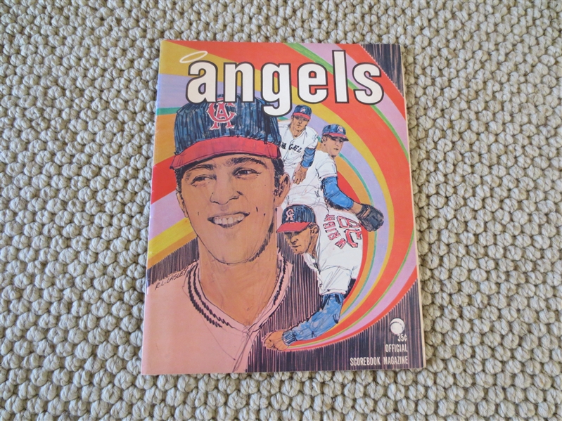 1970 California Angels scored home program vs. Indians Chance vs. Wright