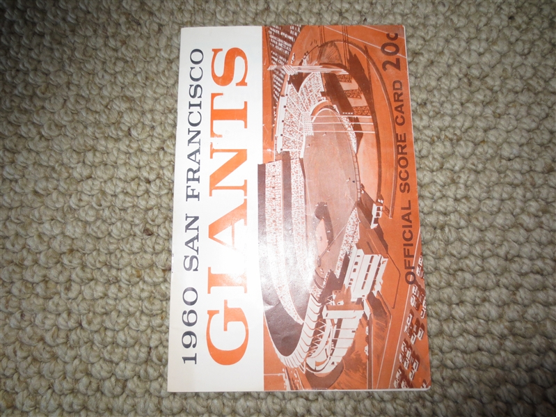 1st Game Ever Played at Candlestick Park program!  4-12-60 Cards at Giants  RARE