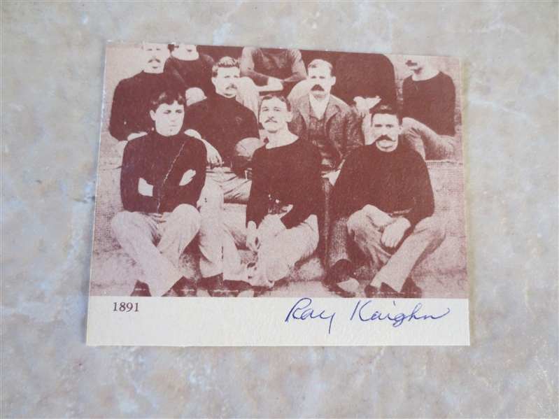 Autographed Ray Kaighn photo Member Naismith 1st team in HOF died 1962  3 x 4  RARE