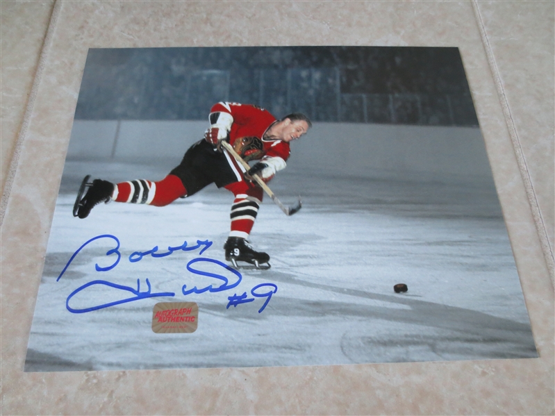 Autographed Bobby Hull 51st Goal 8x10 photo Chicago Blackhawks