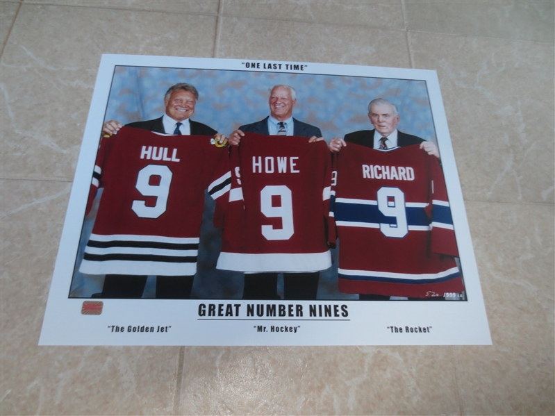 Maurice Richard, Gordie Howe, & Bobby Hull Limited Edition 16x20 numbered photo