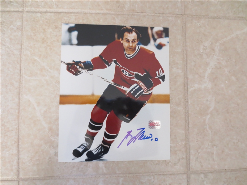 Autographed Guy Lafleur 8 x 10 Photo with Montreal Canadiens