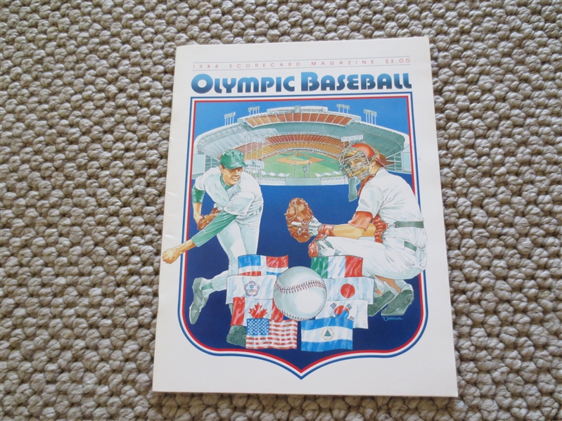 1984 Olympics Baseball program at Los Angeles Mark McGwire Bobby Witt