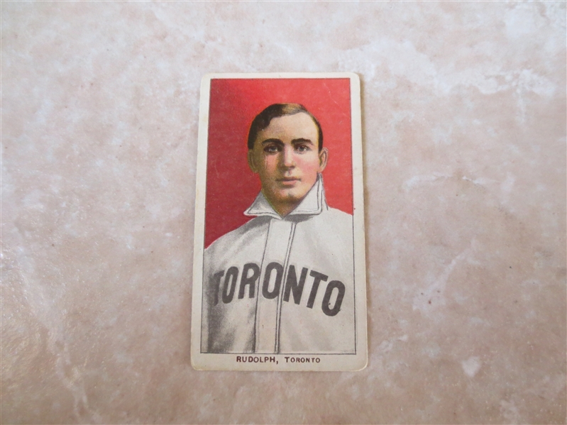 1909-11 T206 Rudolph Toronto baseball card Piedmont 350 subjects Factory #25