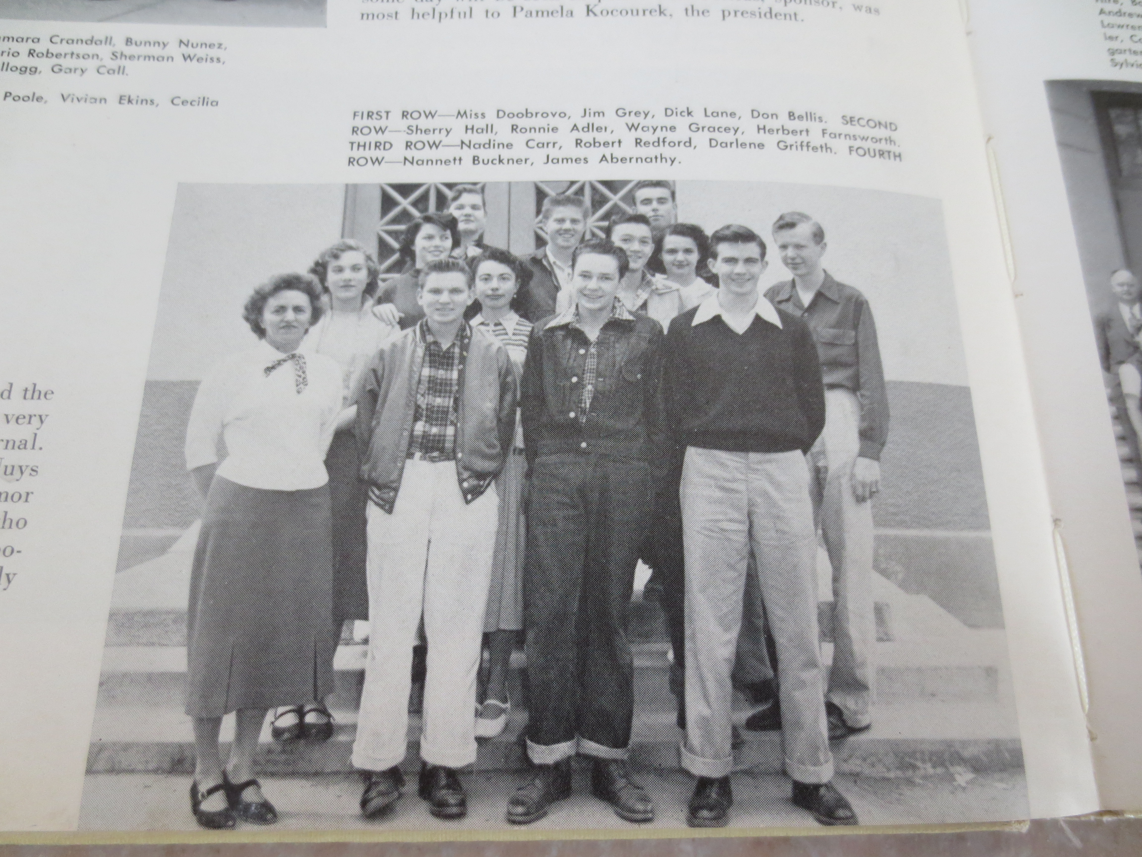 Lot Detail Don Drysdale Robert Redford High School Yearbook 1952 Van Nuys Ca